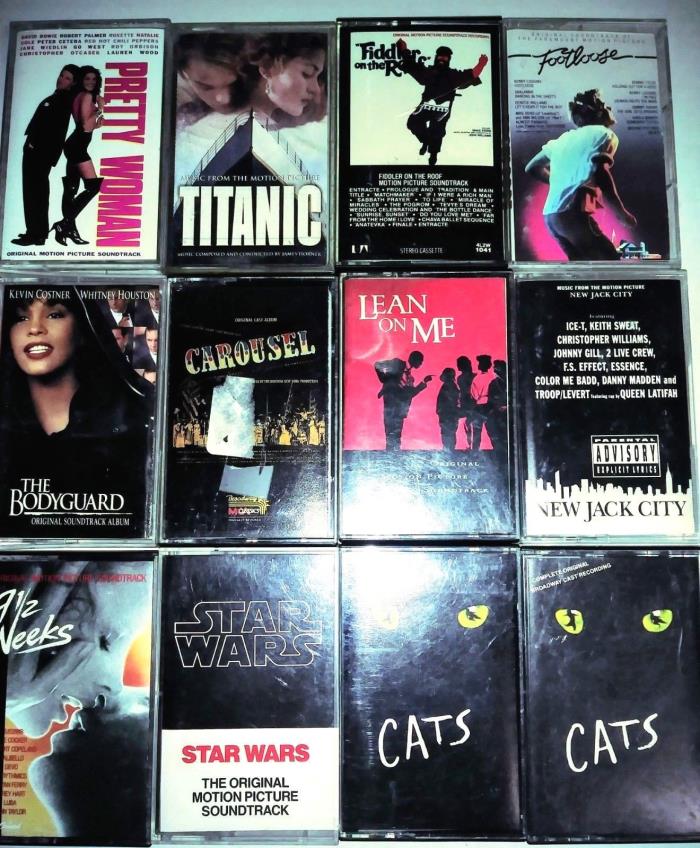 12 Cassette Soundtrack Lot NEW JACK BODYGUARD FOOTLOOSE 9 WEEKS PRETTY WOMAN