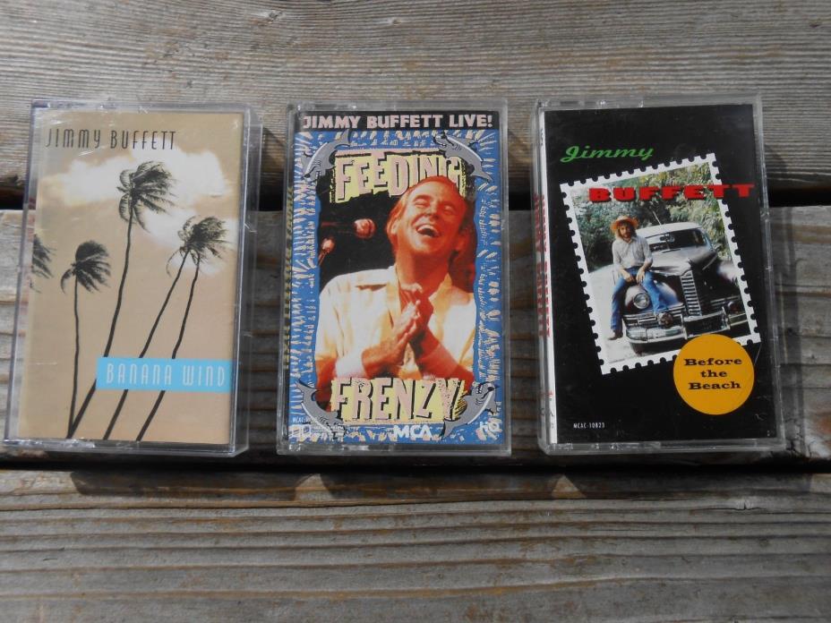 Lot of 3 Jimmy Buffett Music Cassettes, Three Tapes