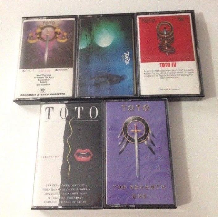 Toto Cassettes Hydra IV Isolation The Seventh One Lot of 5 Vintage 1970s 1980s