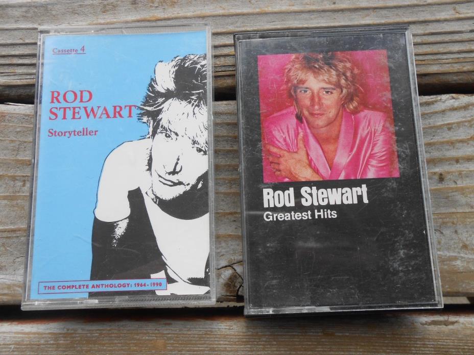 2 Rod Stewart Cassettes Lot Two Tapes, Greatest Hits & Storyteller