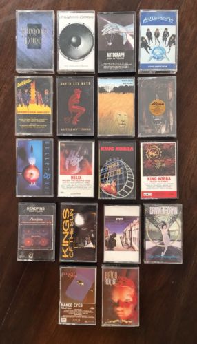 18 Cassette Lot Hard Rock Glam Rock Metal Hair Bands 80's