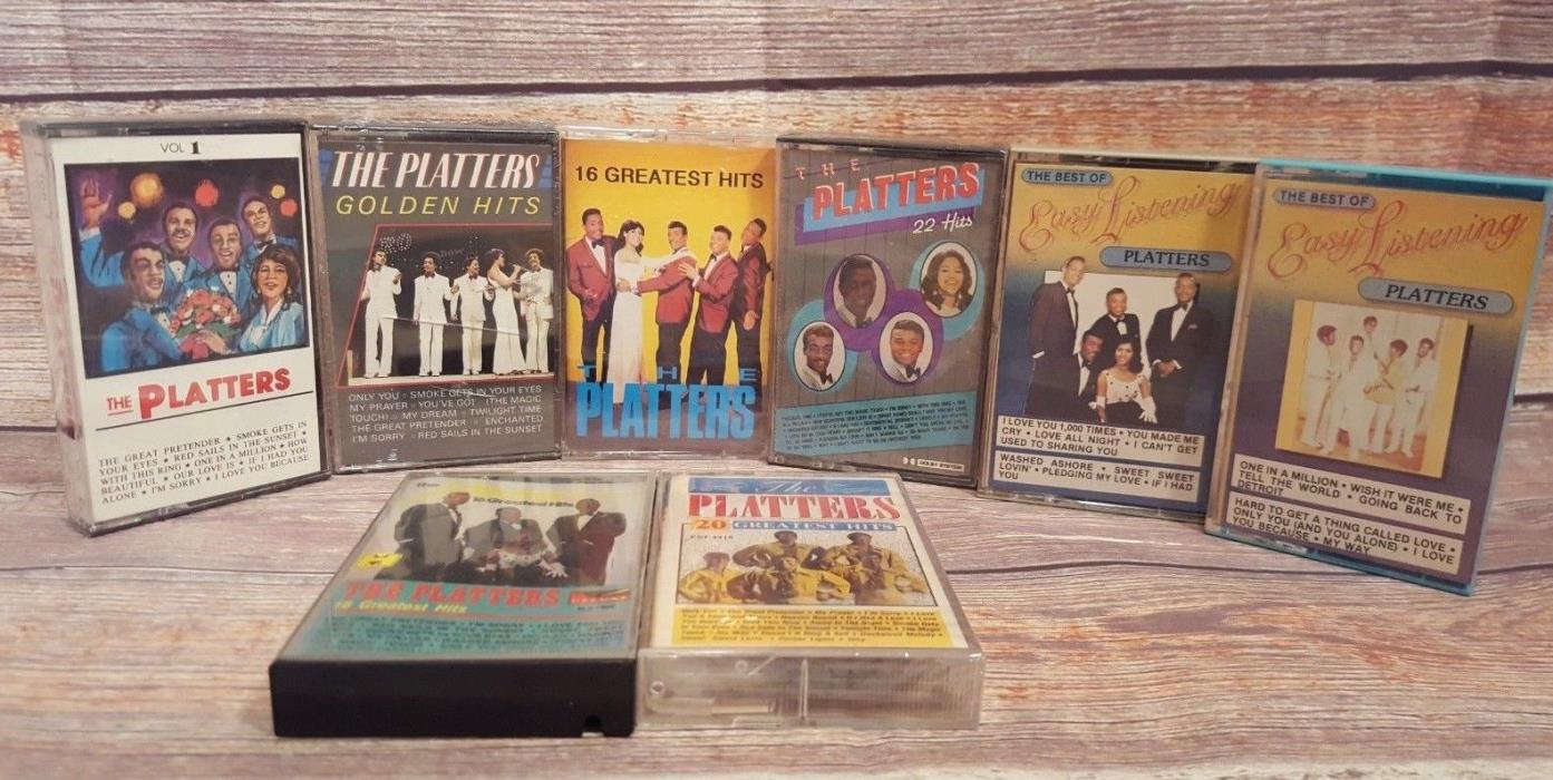The Platters Cassette Tapes Mixed Lot Of 8 Greatest Hits Easy Listening