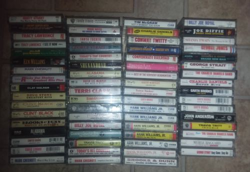 Huge Country 65 Cassette Lot Garth Brooks Charlie Daniels More Rare Lots of Pics