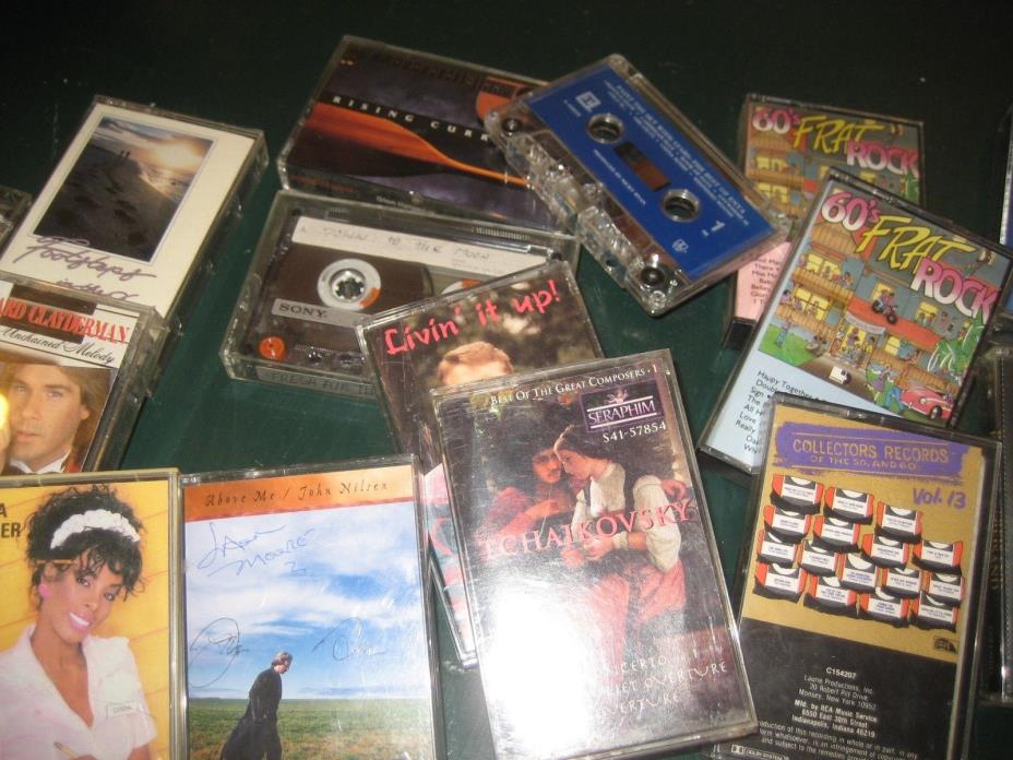 Vtg Lot of 17 MUSIC Cassette TAPES Donna Summer BARBARA STREISAND Enya FRAT ROCK