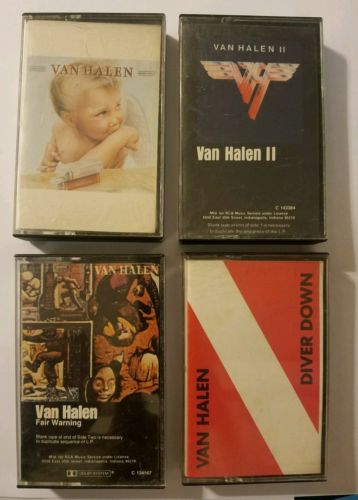 VAN HALEN 4 Cassette Lot 1984,Diver Down,Fair Warning