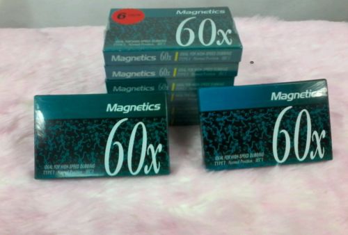 Lot of 8 Magnetics 60x Cassettes