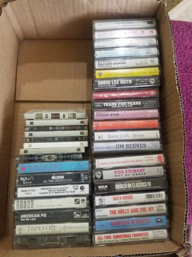 35 cassette tapes mixed lot Rock Christmas Country