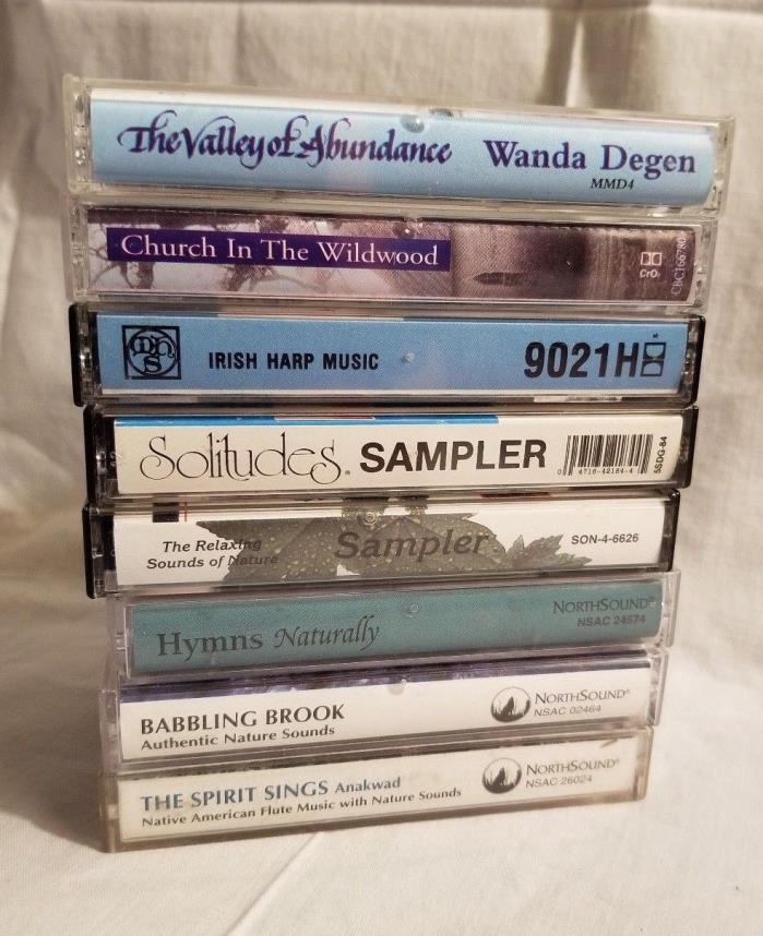 Vintage Tape Lot 8 Cassette Nature Music Natural Hymns Harp Acoustic NorthSound