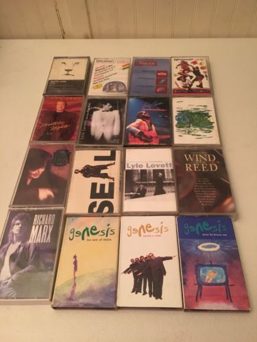 Lot of 30 Cassette tapes various artists Pet Benetar, Henely, Genesis