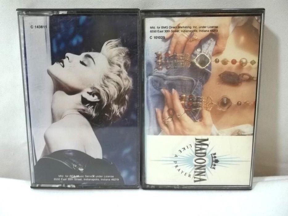 Madonna Cassette Tapes True Blue 1986 Like A Prayer 1989
