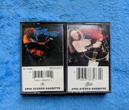 TED NUGENT 2 Cassette Tape Lot Hard Rock Great Gonzos Self Titled