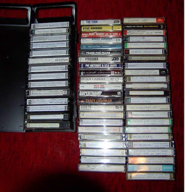 Lot of 109 Albums on Cassette Tapes Plus Carry Case BARGAIN