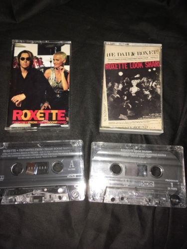 ROXETTE 2 Cassette Tape Lot Look Sharp Favorites From Crash Boom Bang