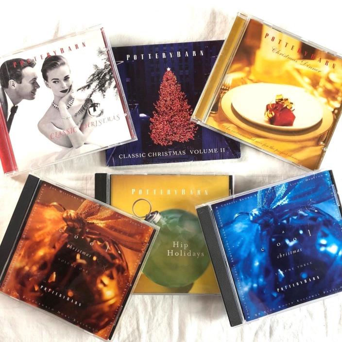 Pottery Barn Holiday 7 CD Lot Christmas + Huge Bonus Hip Cool Dinner Classics