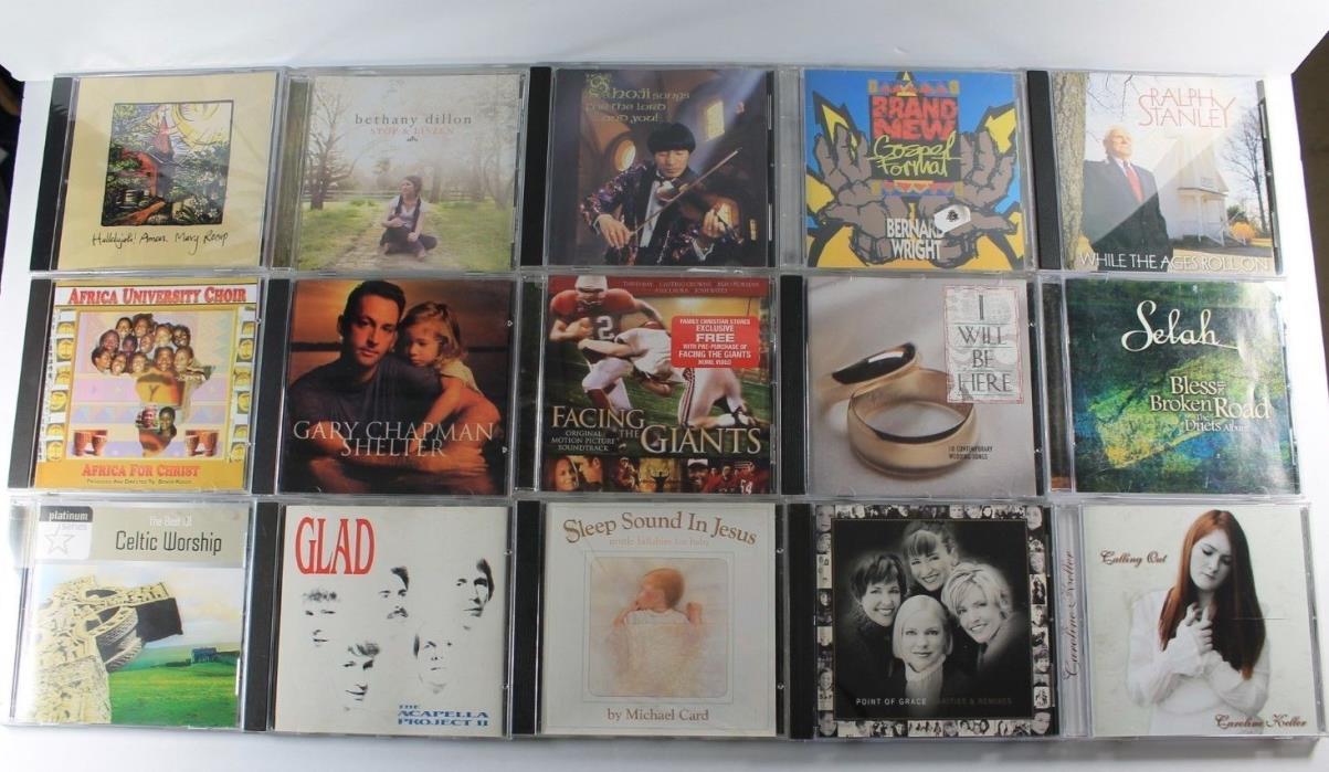 Mixed Lot Of 15 Varied Christian / Spiritual / Religious / Gospel Music CD's,