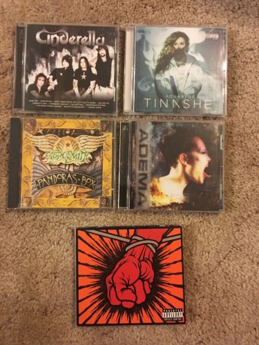 Lot Of 5 CDs - Cinderella, Metallica, Adema, Aquarius, Aerosmith