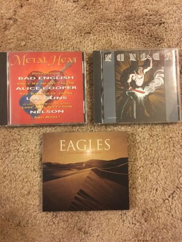 Lot Of 3 CDs - Eagles, Metal Heat, & Kansas