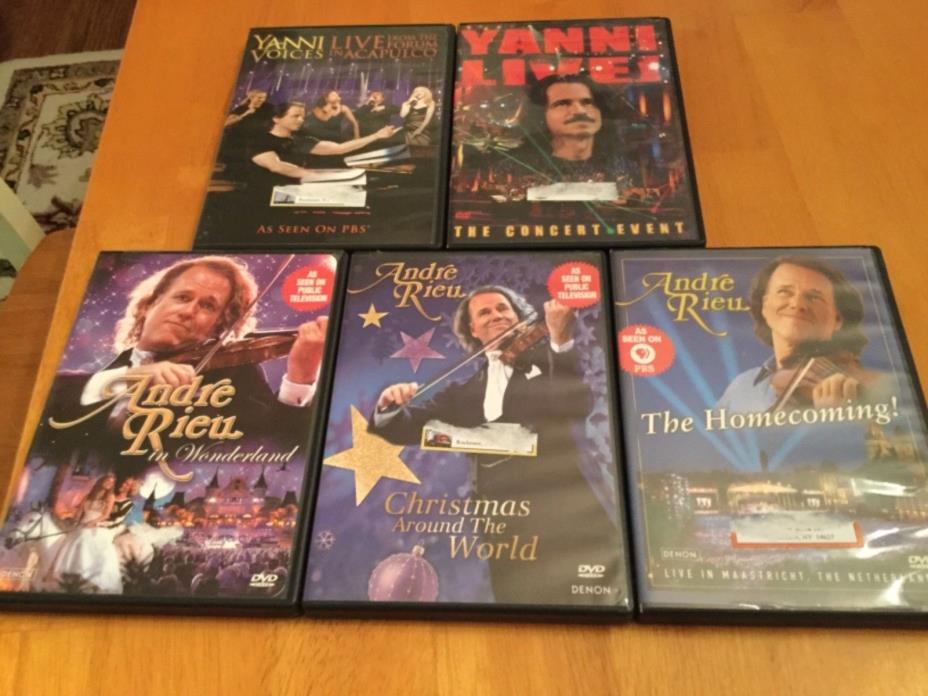 YANNI & ANDRE RIEU DVD’s Lot of 5