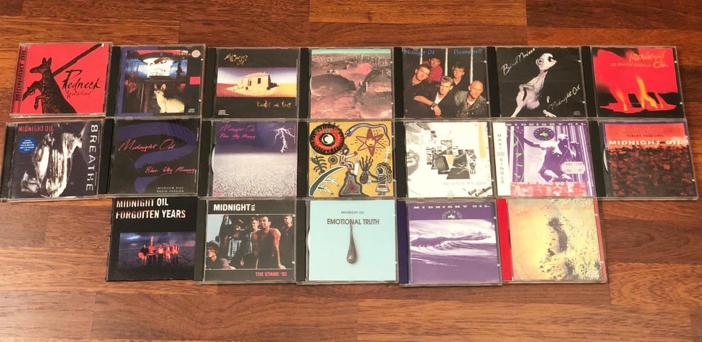 Collection of 19 Midnight Oil CDs   Albums, Live, Rare