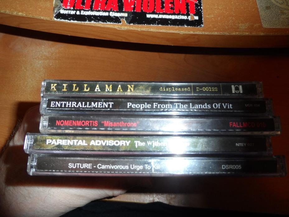 DEATH METAL CDs  Enthrallment Nomenmortis Suture Killaman Parental Advisory