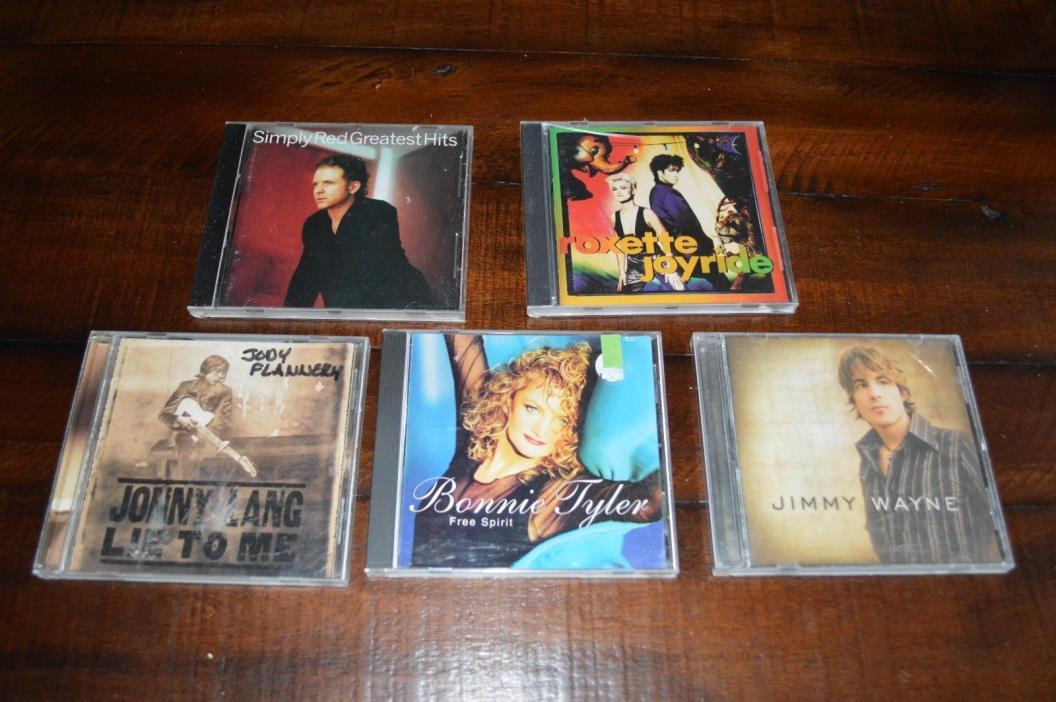 Lot of 5 CDs - Roxette Joyride Simply Red Jimmy Wayne Jonny Lang Bonnie Tyler