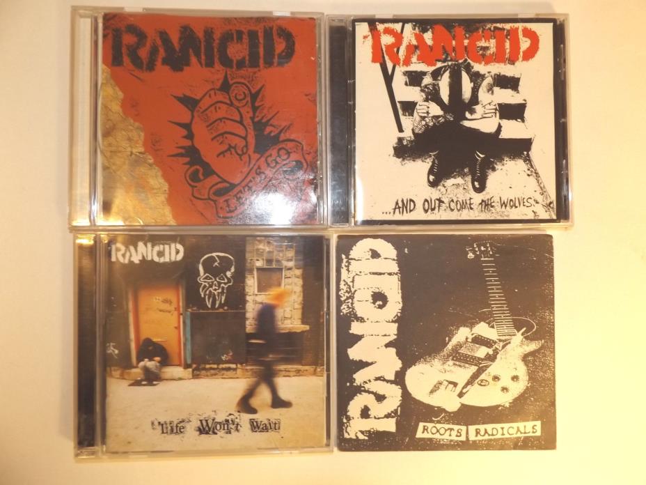RANCID 4 CD LOT USED LET'S GO LIFE WONT WAIT OUT COME THE WOLVES ROOTS RADICALS