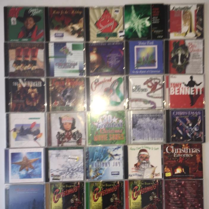 MASSIVE! 30 CHRISTMAS CD LOT USED XMAS INSTRUMENTAL STANDARDS SWING NEW AGE