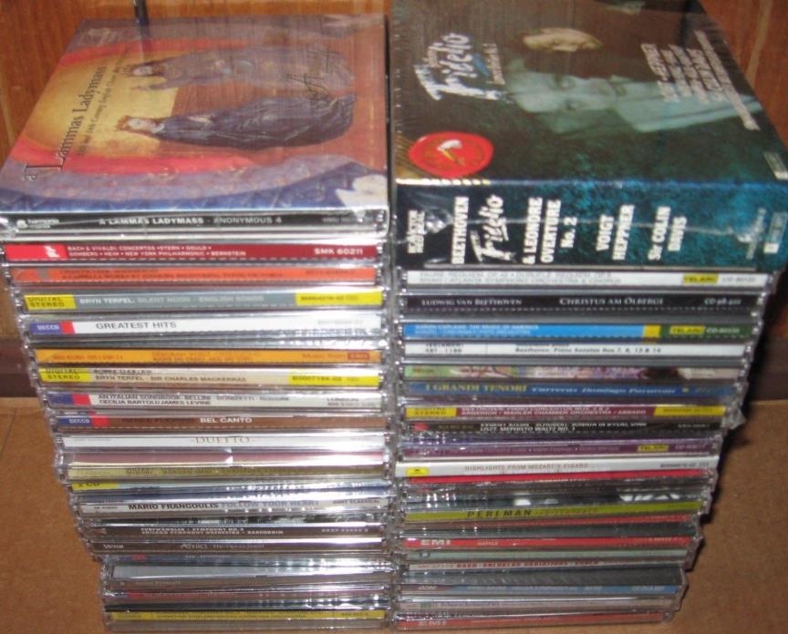 Lot of 40+ Sealed CDs Classical Opera Various Artists Orchestras Store Stock bmg