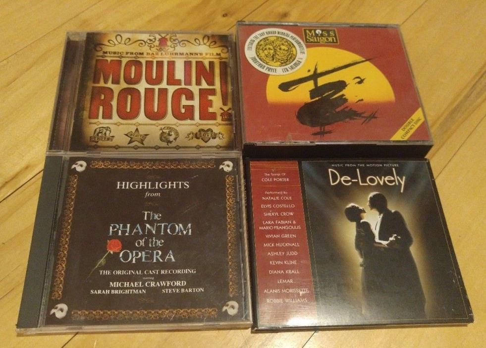 Moulin Rouge, Miss Saigon, Phantom of the Opera, De-Lovely - 5 Musical CD Set!