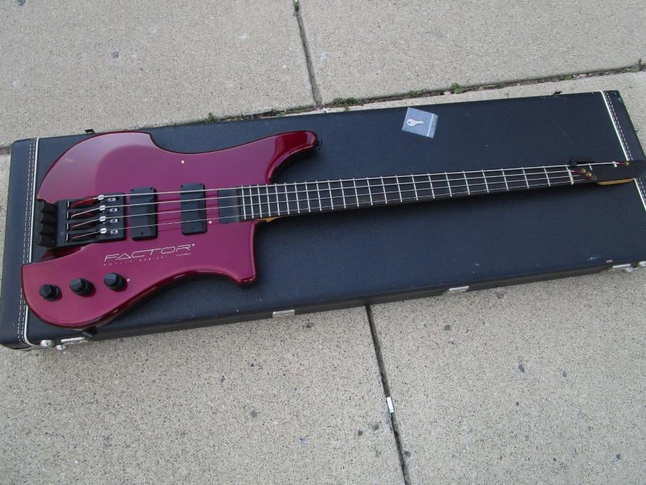 KUBICKI FACTOR BASS 1990 FENDER CALIFORNIA  BURGANDY!  RARE!