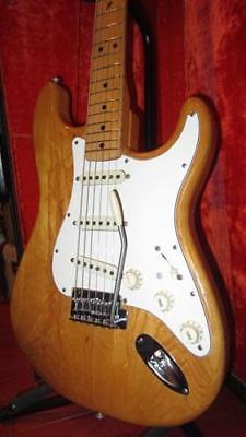 Vintage 1973 Fender Stratocaster Electric Guitar Natural Black Bottom Pickups!