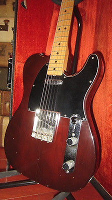 Vintage 1978 Fender Telecaster Electric Guitar Burgundy w/ Original Case