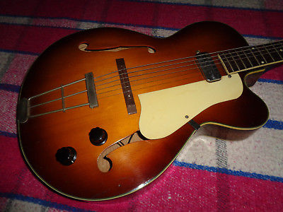 Vintage Kay N-1 Archtop Single Cutaway Electric Guitar  Sunburst   w/Case