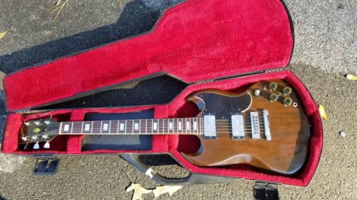 1972 Made in USA Gibson SG Standard Electric Guitar Walnut Brown