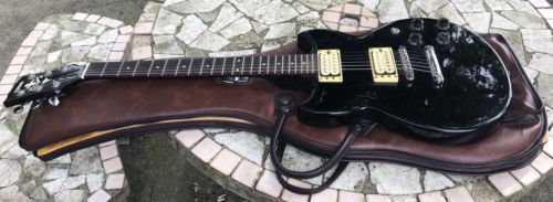 Vintage Yamaha SBG200 Black Solid Body Electric Guitar w/ Original Gig Bag