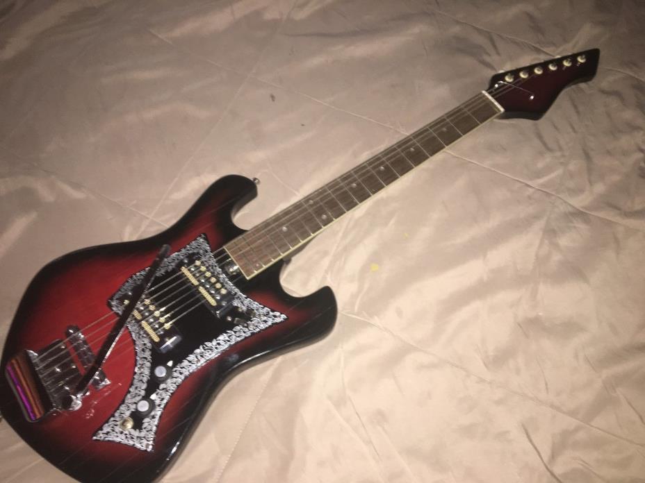 TEISCO  EG 405-2  electric GUITAR ..red nburst ... VINTAGE 1960's