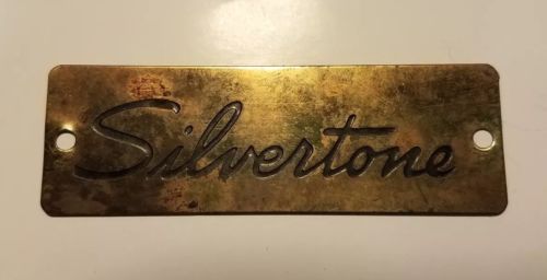 Vintage Silvertone Guitar Amp Metal Plate