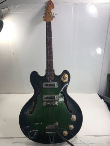 Vintage 60's Japan MIJ Teisco Del Rey EP-10T Thinline Hollowbody Sharkfin Guitar