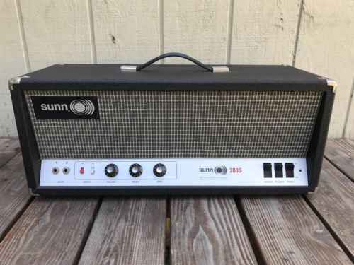 SUPER CLEAN Vintage Sunn 200S Tube Guitar Amp w/ Cover Amplifier Head