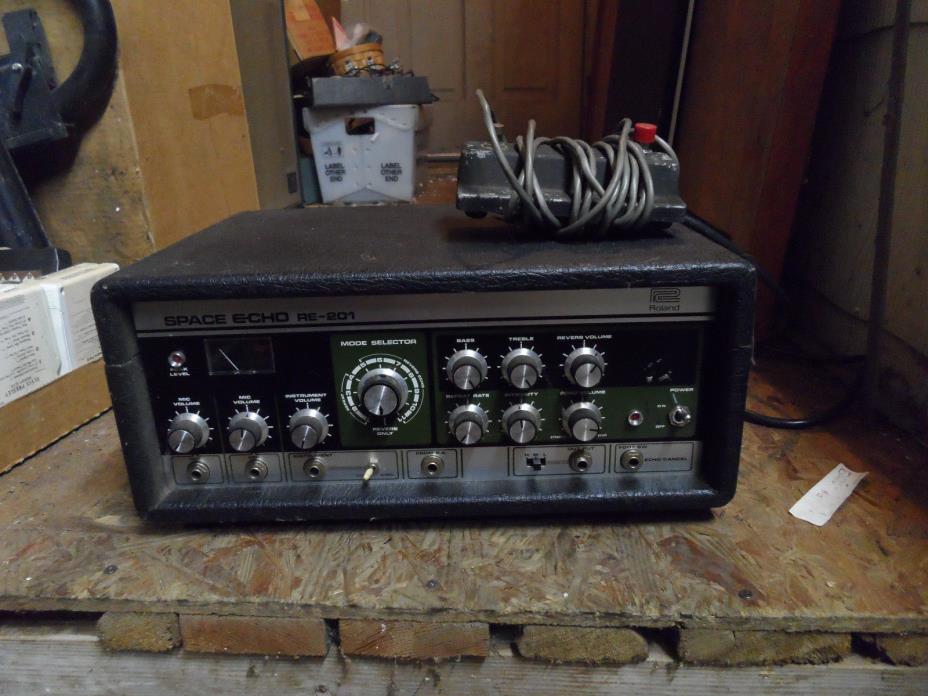 Vintage Roland RE 201 Space Echo Unit W/ Foot Pedal