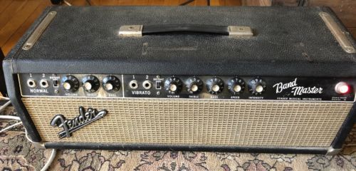 Vintage 1965 Fender Blackface Bandmaster Tube Amplifier Head Sounds Great!