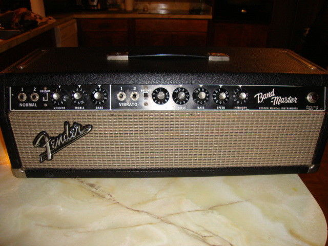 Fender bandmaster tube head 1965 model head black face amp