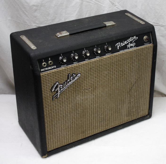 Vintage 1965 Fender Princeton Blackface Amp A06041, Mullard 12AX7 5AR4