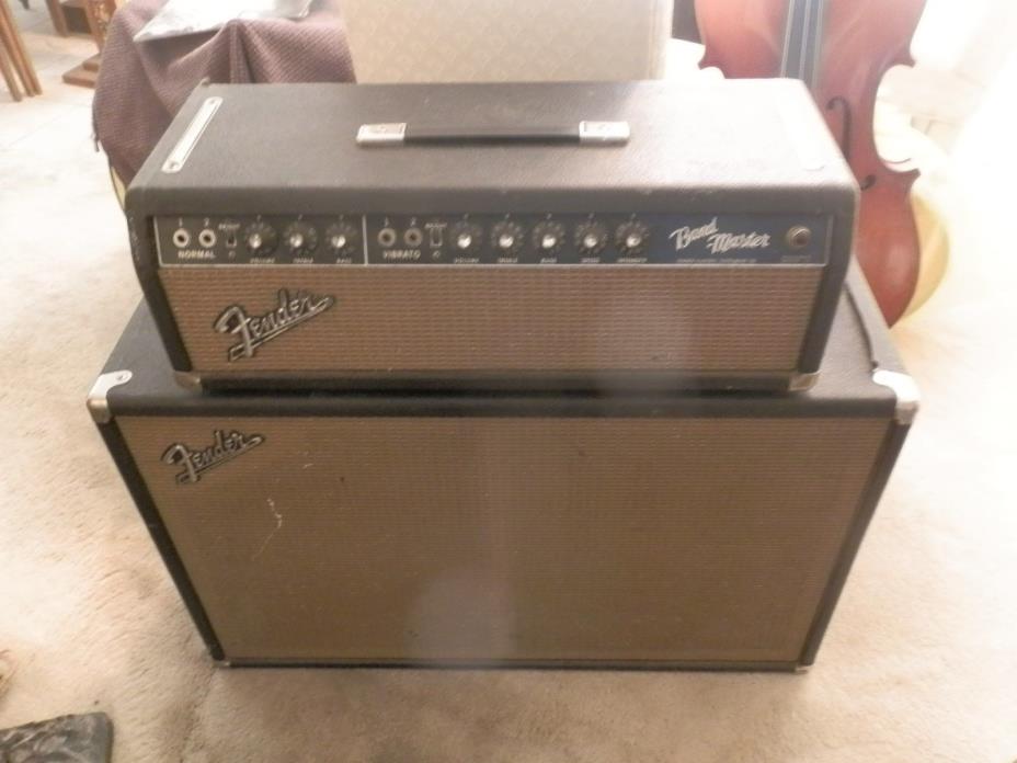 1964 FENDER BLACKFACE BAND MASTER PIGGYBACK AMPLIFIER W/2 12