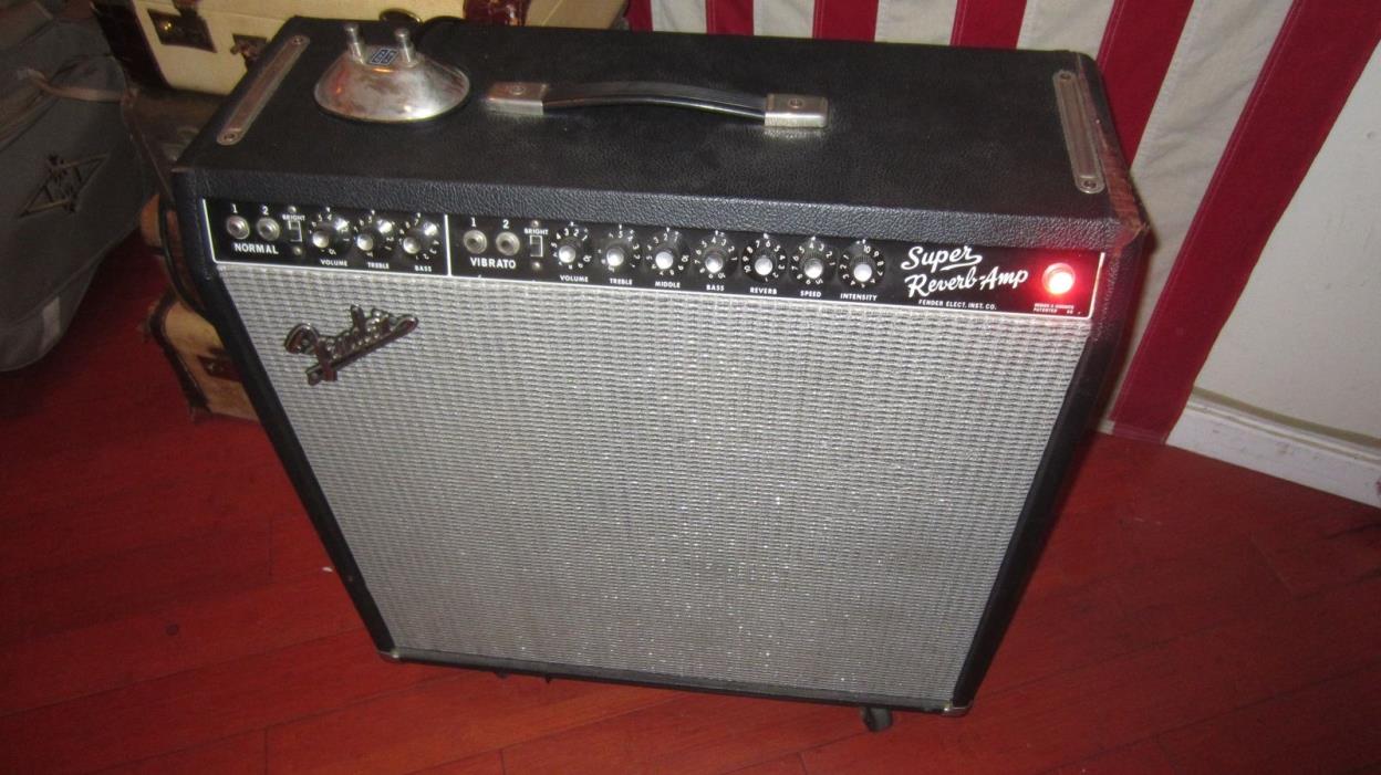 Vintage Original 1971 Fender Super Reverb Combo Amplifier Blackface Conversion