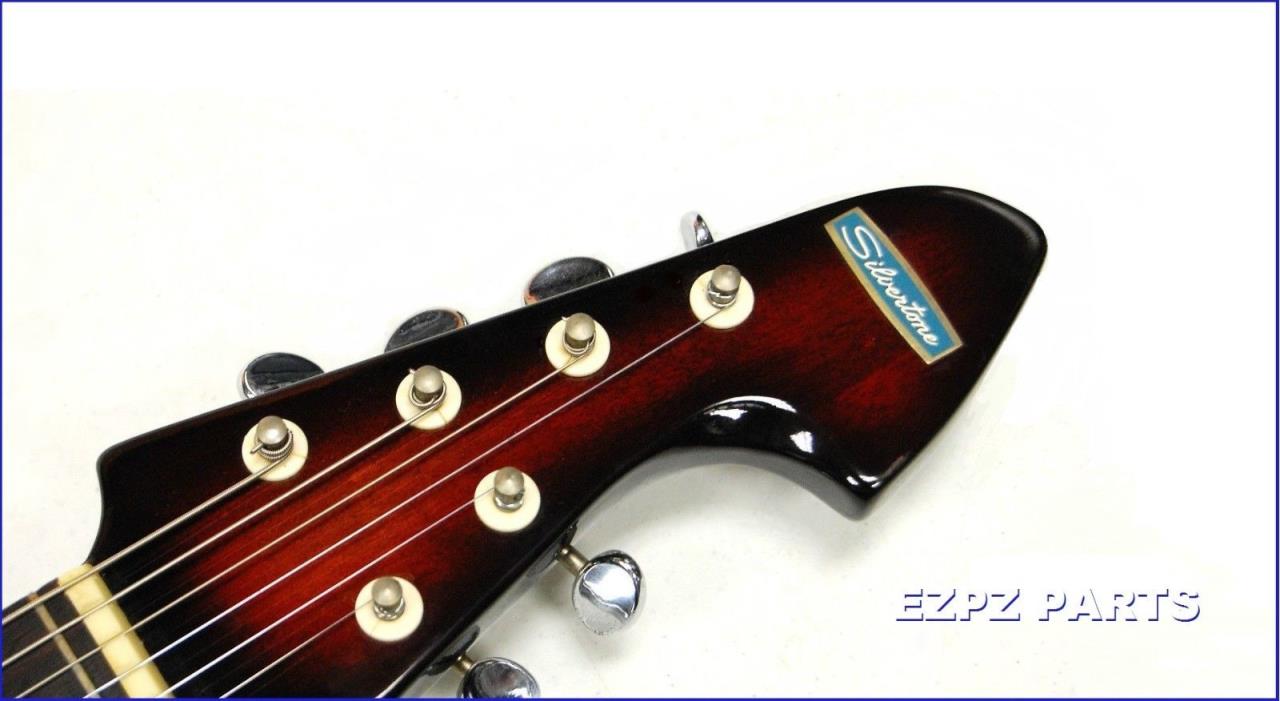 Silvertone - Teisco Headstock Logo for 1960's Guitar & Bass  EZPZ GUITAR PARTS