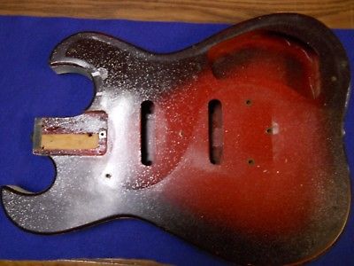 Vintage Silvertone 1457 Guitar In Case Amplifier Body Danelectro 1960's