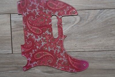 60s 70's USA Fender Pink Paisley Telecaster Pickguard  8 hole Tele