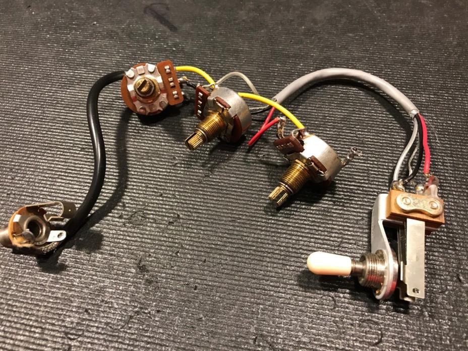 VINTAGE 1984 USA GIBSON EXPLORER GUITAR WIRING HARNESS POTS CAP SWITCH 1985