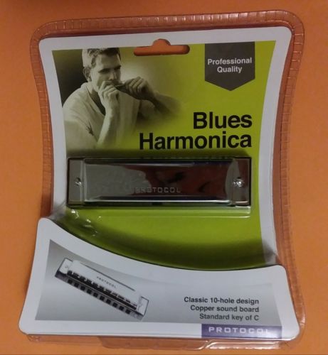 Protocol Blues Harmonica Classic 10 Hole Design Professional Quality